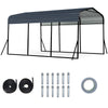 440 x 300 cm Heavy-Duty Metal Carport Garage Car Shelter Car Canopy Tent