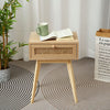 Wooden Bedside Table Cabinet w/ Drawer Nightstand Furniture Storage Side Table