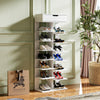 Tall Shoe Rack Organizer Storage Shelf Wooden Display Cabinet Hallway Shoe Tower