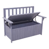 2 Seater Wooden Garden Bench With Storage Compartment Seating Bench Box Chest
