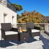Patio Dining Chairs Set of 4 Garden Outdoor PE Wicker Chairs w/Removable Cushion