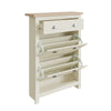 Lancaster Shoe Cabinet 2 Door 1 Drawer Storage Unit Hallway Cream Oak living