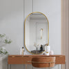 Gold Oval Frame Bathroom Mirror Wall Mounted Dressing Makeup Vanity Mirror