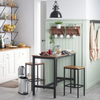 Breakfast Bar Table And Stools Kitchen Pub Dining Room Industrial Furniture Set
