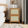 Wooden Bedroom Bedside Cabinet Furniture 2 Shelves Storage Nightstand Side Table