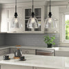 Pendant Light Over Island Hanging Lighting Industrial Clear Glass AdjustableCord