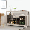 Kitchen Buffet Sideboard Rustic Cupboard Storage Organizer w/Wine Rack