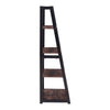 Rustic Wood Ladder Shelf Vintage 4 Tier Bookcase Bookshelf Storage Display Stand