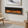 LED Fireplace Media Wall Fire Wall Mounted / Standing Electric Heater 40inch UK