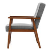 Mid-Century Modern Wooden Frame Armchair Deep Button Padded Lounge Tub Chair UK