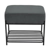 Upholstered Shoe Bench Stool Fabric Padded Seat Side Chair Shoes Storage Rack UK