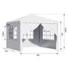 3x3m Gazebo Marquee Heavy Duty Garden Party Canopy Waterproof Tent with 4 Sides