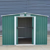 Backyard Storage Shed 10 x 8ft Tool House &Free Base Apex Roof Garden Shed Green