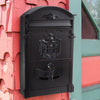Large Vintage Outdoor Lockable Letter Post Box Mailbox Wall Mounted Secure Mail