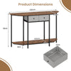 Freestanding Accent Table Behind Couch-Brown