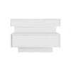Coffee Table with Storage Drawers & LED Strips White Tea Table for Living Room