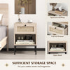 Boho Style Nightstand Set of 2 Compact Side Table Sofa Side Bedside Table