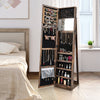 Free-standing Jewelry Armoire Lockable Jewelry Storage Organizer Jewelry Cabinet