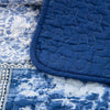 3 Piece Patchwork Bedspread Quilte Set Bedding Throw Rugs Pillowcase Double Size