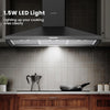 COMFEE' 60/90 cm Extractor Hood Wall Mounted Range Hood with LED&Carbon Filters