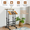 2-Tier Adjustable Standing Desk Mobile Sit Stand computer Desk on Wheels