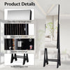 LED Sanding Mirror Jewelry Cabinet Makeup Vanity Armoire Jewelry Organizer Black