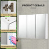 Wall-Mounted Bathroom Mirror Cabinet 3 Door Storage Cupboard Adjustable Shelves
