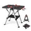 Portable Folding Work Bench Sawhorse Adjustable Wood Processing Worktable 150KG
