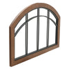 Large Window Garden Mirror Wall Mounted Metal Frame Indoor Outdoor Floral Decor