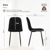 2Pcs Folk Designer Fabric or Velvet Dining Chairs Metal Legs Chairs