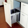 Recycling Bin Pull Out Kitchen Cabinet Waste Cupboard Fixing Integrated 30/40L