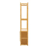 Bamboo Clothes Rail Garment Hanging Rack Shelf Display Stand Shoe Rack Cabinet