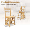 4-Step Stool Dual Purpose Stepladder Kitchen Folding Step Ladder Chair