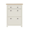 Lancaster Shoe Cabinet 2 Door 1 Drawer Storage Unit Hallway Cream Oak living
