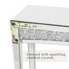 48'' Long Mirrored Console Table Crushed Diamond Vanity Table Offices Home Decor