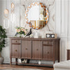 60cm Large Bevelled Silver Wall Mirror Hallway Bedroom Table Round Makeup Mirror