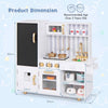 Children Pretend Toy Kitchen Playset Wooden Kids Play Kitchen Toy Set