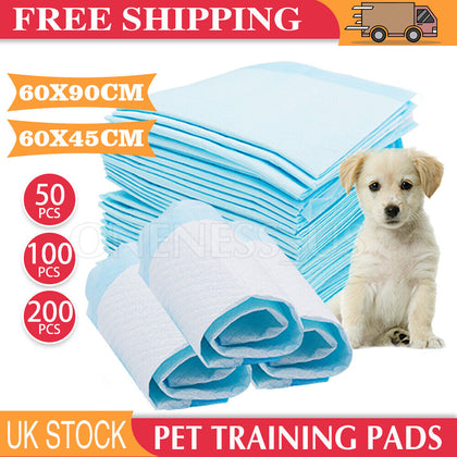 50-200X Dog Training Mat Toilet Pads PET Puppy Indoor Potty Pad 60x90CM 60x45CM