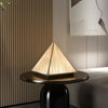 Stainless Steel Pyramid Table Lamp 3-Way Dimmable Bedside Lamp Nightstand Light