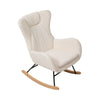 Nursing Rocking Chair Nursery Glider Rocker High Back Armchair for Living Room