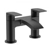 Matt Black Round Thermostatic Shower Kit Basin Tap Waterfall Bath Filler & Waste