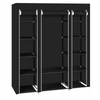 NEW Large Fabric Canvas Wardrobe with Hanging Shelving Clothes Storage Closet UK
