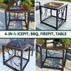Outdoor Fire Pit Garden BBQ Patio Heater Storage Large Metal Table Log Burner