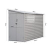 Metal Garden Shed, Lockable Tool Storage House Lean to Shed with Double Doors UK