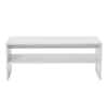 Coffee Table 2 Tiers Wood Tea Table Home Living Room Rectangle Table Black White