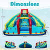 Kids Jumping House Inflatable Double Water Slide Park(Blower Excluded)