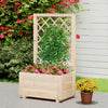 Raised Garden Bed 104 cm Tall Wooden Elevated Planter Box-Natural