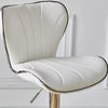 Set of 2 Bar Stools White Swivel Gas Lift PU Leather Breakfast Chairs Barstool