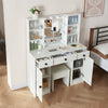 Dressing Table With Led Mirror Drawers Stool Set Makeup Desk Vanity Table Lights