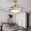 42" Invisible Ceiling Fan with Chandelier Light Remote Control 3 Colour Changing
